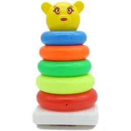 fayme international Smiley Stacking Toys Coloring Teddy Rings for Kids 5 pcs Multi Color, Non Toxic Plastic,Multi Use Bath Toy, Indoor Game, Outdoor Game-picture-28