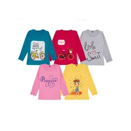 FAZZA Girls Pack of 5 Printed T-shirt-picture-34