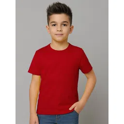 FBAR Boys Pack of 2 Solid Round Neck Pure Cotton T-shirts-picture-27