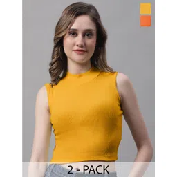 FBAR Orange Cotton Crop Top-picture-27