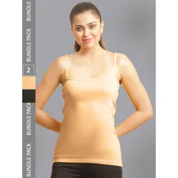 FBAR Pack Of 2 Cotton Shoulder Straps Camisoles-picture-34