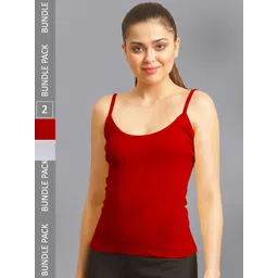 FBAR Pack Of 2 Non-Padded 180 GSM Pure Cotton  Camisoles-picture-14