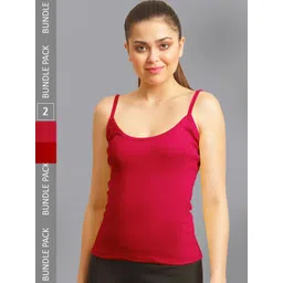 FBAR Pack Of 2 Non-Padded Pure Cotton Camisoles-picture-35