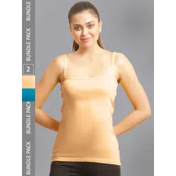 FBAR Pack Of 2 Non-Padded Pure Cotton Camisoles-picture-29