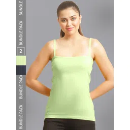 FBAR Pack Of 2 Non-Padded Pure Cotton Camisoles-image-35