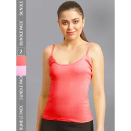 FBAR Pack Of 2 Non Padded Pure Cotton Camisoles-picture-13