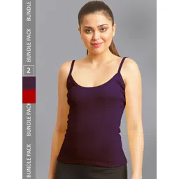 FBAR Pack Of 2 Non-Padded Pure Cotton Camisoles-picture-11