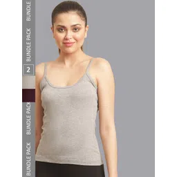 FBAR Pack Of 2 Non-Padded Pure Cotton Camisoles-picture-10