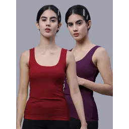 FBAR Pack Of 2 Scoop Neck Skin Friendly Cotton Tank Top-picture-35