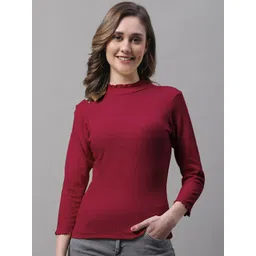 FBAR Turtle Neck Ribbed Cotton Top-picture-18