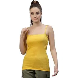 fbar Women Yellow Solid Tank Top (FB-E-06)-picture-12