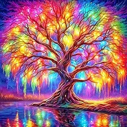 FBLXE 5D Diamond Painting Kits for Kids and Adults Tree Of Life Full Round Diamond Art, Night Paint by Numbers Kits Rhinestone Embroidery Cross Stitch Arts Craft for Home Wall Decor 30x40cm (TREE OF LIFE)-picture-13
