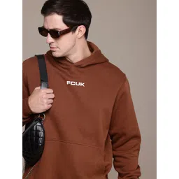 FCUK Brand Logo Printed Hooded Sweatshirt-picture-19