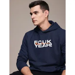 FCUK Brand Logo Printed Hooded Sweatshirt-picture-19