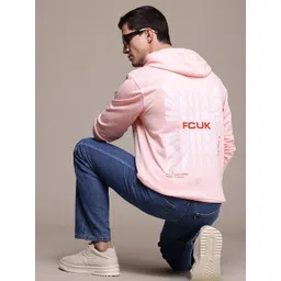 FCUK Brand Logo Printed Hooded Sweatshirt-picture-27