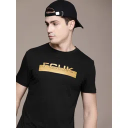FCUK Brand Logo Printed Pure Cotton T-shirt-picture-14