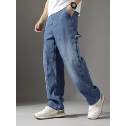 FCUK Men Baggy Light Fade Cargo Styles Pure Cotton Jeans-picture-18