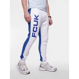 FCUK Men Brand Logo Printed Colorblocked Relaxed FitJoggers-picture-35