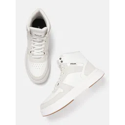 FCUK Men Colourblocked Mid-Top Sneakers-picture-28