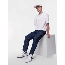 FCUK Men Loose Fit Stretchable Cargo Jeans image 4