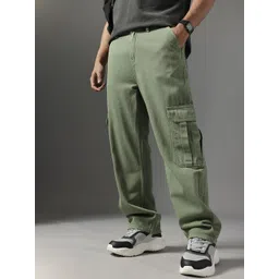 FCUK Men Pure Cotton Relaxed Fit Cargo Jeans-picture-15