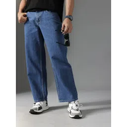 FCUK Men Smart Mid-Rise Pure Cotton Baggy Jeans-picture-27