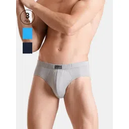 FCUK Multi-Color Cotton Solid Briefs Pack of 3-picture-20