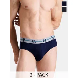 FCUK Pack Of 2 Hipster Briefs NORWOOD-BJET BLACK-DARK SAPPHIRES-picture-34