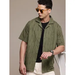 FCUK Printed Cuban Collar Relaxed Fit Casual Shirt-picture-20