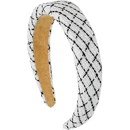 fdream F DREAM Headbands for Women Soft Solid Thick Wide Solid Color Hair Hoop Hairbands's Fashion Hair Accessories(White) image 1