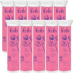 Feals Cotton Pads for Makeup Removal, 1200 Pads, 100% Natural and Gentle Cotton Pads, Ideal for Skincare Routine, Applying Face Toner, Cleaning, Cleansing, and Makeup Removal, Ideal for All Skin Types, For Eye & Face Makeup Removal, Nail Polish Removal, Pack of 10 (120 pads each)-picture-18