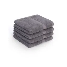 Feather & Spun Pack of 4 Smoke Grey Lavender Antimicrobial Bamboo Cotton Face Towel-picture-28