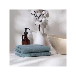 Feather & Spun Teal Organic Cotton - Hand Towel (Pack of 2) (M)-image-34