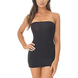 febeul Net Women's Bodycon See-Through Mini Dress Nightwear Lingerie Tube Dress Clothes Sexy Slash Neck Sheath Strapless Backless-picture-15