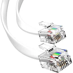 FEDUS 3 Meter Telephone Wire Landline Extension Cord Telephone Cable Landline Wire With Standard Rj33 Plugs, High-Speed Internet Modem Cable for ADSL router/modem-picture-10