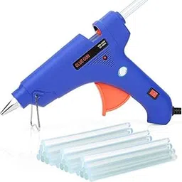 FEDUS glue gun with 5 glue sticks, for Gluing Crafts, Small Art Projects, Heavy Duty Mini 20W High Temp Pen for Crafting, Wood,Jewelry, Fabric, Professional Tool with Stand, On Off Switch- MULTICOLOR-picture-23