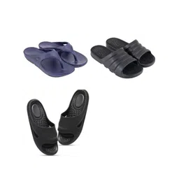 Feel alive Men Set of 3 Solid Lightweight Flip Flops-picture-33