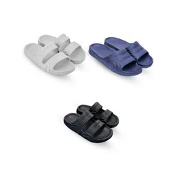 Feel alive Men Set of 3 Solid Ultra-Comfortable & Lightweight Sliders-picture-24