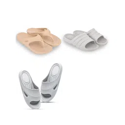Feel alive Men Set of 3 Solid Ultra-Comfortable & Lightweight Sliders-picture-11