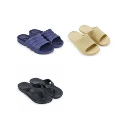 Feel alive Men Set of 3 Solid Ultra-Comfortable & Lightweight Sliders-picture-16