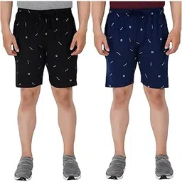 feel track Men Cotton Printed Shorts-picture-49