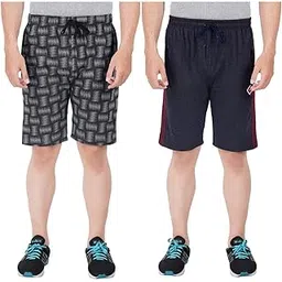 FEEL TRACK Men Cotton Regular Fit Shorts-picture-32