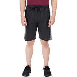 feel track Men Cotton Shorts Black-picture-14