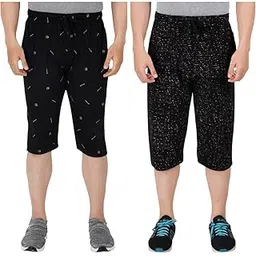 feel track Men's Regular Fit Three Fourth Capri (Pack of 2)-picture-28