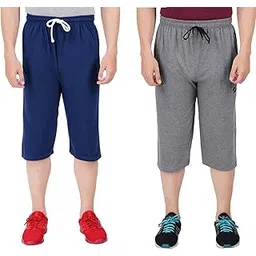 feel track Men's Regular Fit Three Fourth Capri (Pack of 2)-picture-23