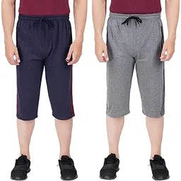 feel track Men's Regular Fit Three Fourth Capri (Pack of 2)-picture-44