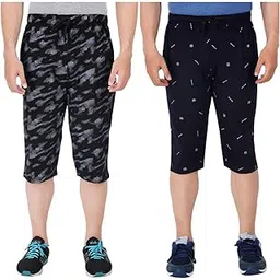 feel track Men's Regular Fit Three Fourth Capri (Pack of 2)-picture-24