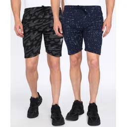 feel track Pack of 2 Printed Men Multicolor Regular Shorts-picture-26