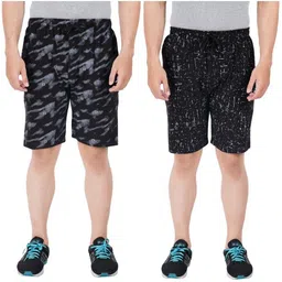 feel track Pack of 2 Printed Men Multicolor Regular Shorts-picture-25