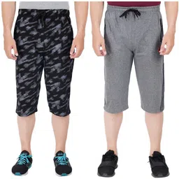 Printed, Solid Men Three Fourths-image-11